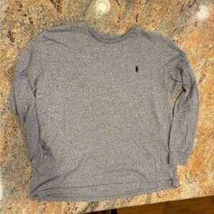 Gray Long Sleeve Polo by Ralph Lauren Shirt